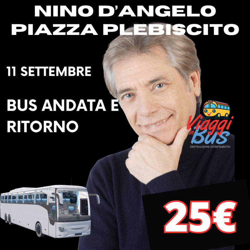 BUS PER NINO D’ANGELO NAPOLI 11 SETTEMBRE 2025