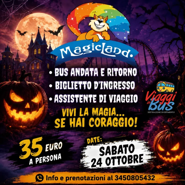 BUS E INGRESSO MAGICLAND HALLOWEEN SABATO 24 OTTOBRE